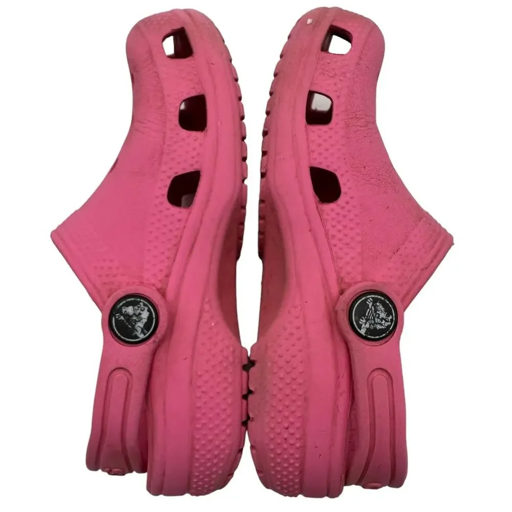 Crocs Girls Kids Sz: C10 Pink Rubber Versatile Classic Slingback Strap Clog